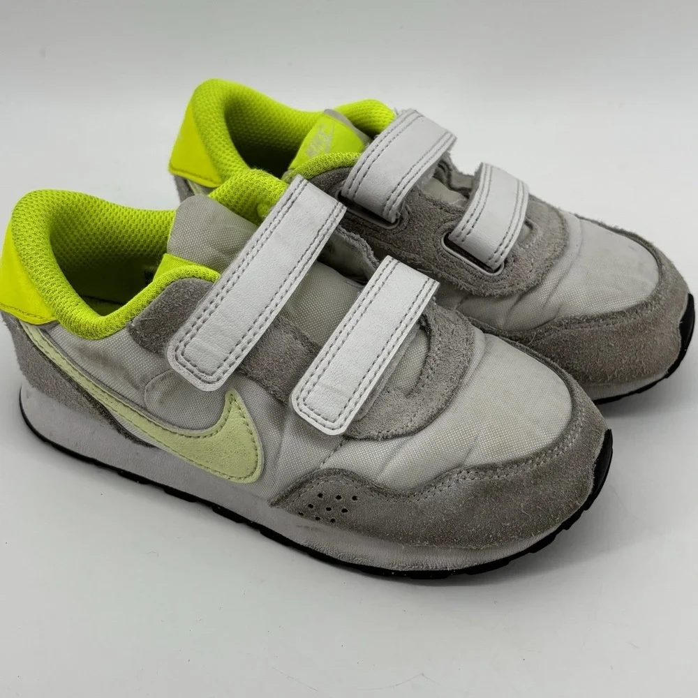 Nike MD Valiant Baby Infant Shoe Size‎ 9.5 Eu 27 White Limelight Hook & Loop